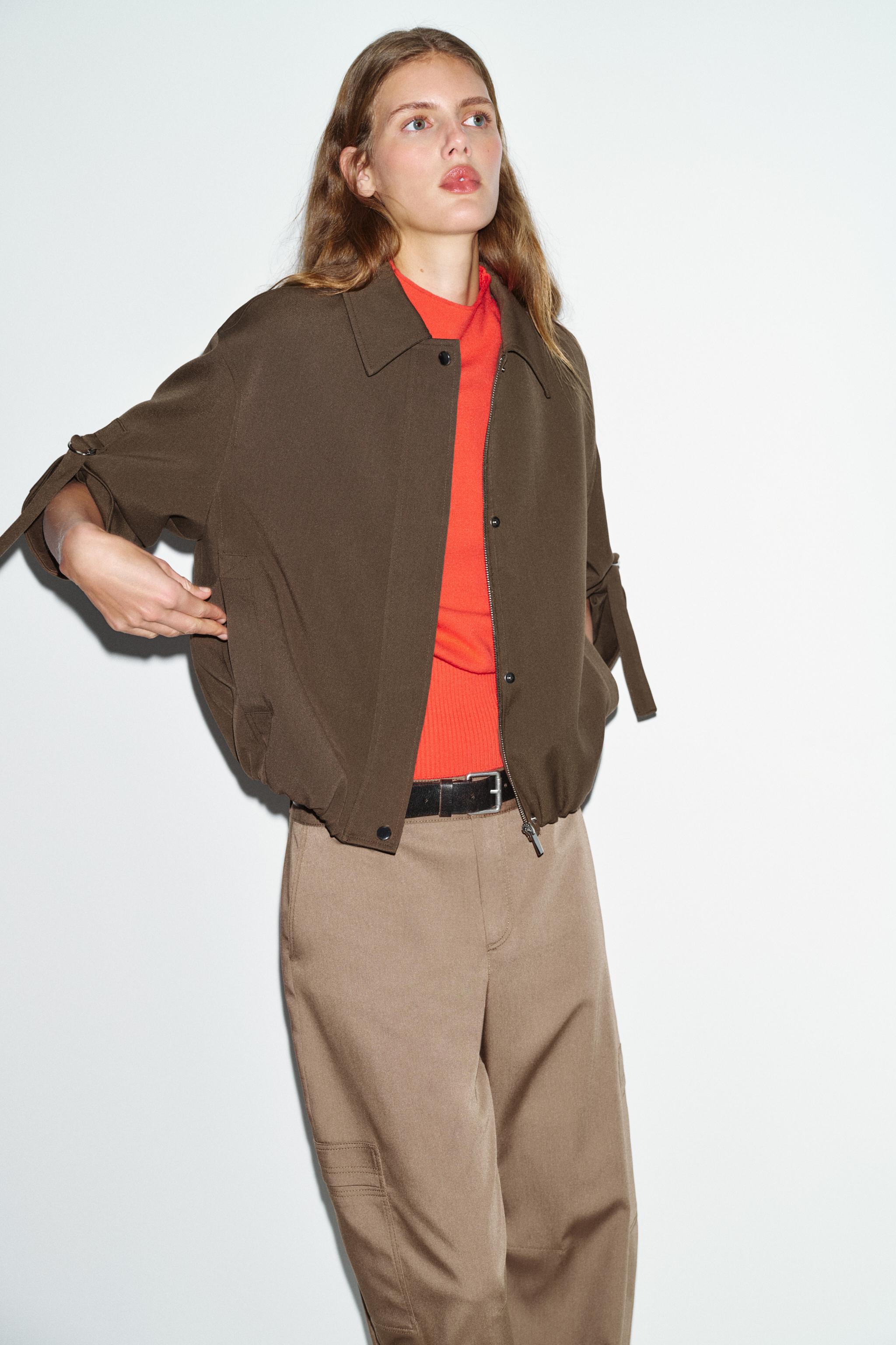 VESTE BOMBER À MANCHES RETROUSSÉES
